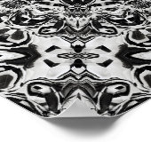 black and white intricate mandala pattern art poster (Hoek)