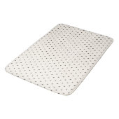 Black and White Ivory Polka Dot Pattern Retro Badmat (Gekanteld)