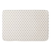 Black and White Ivory Polka Dot Pattern Retro Badmat (Voorkant)