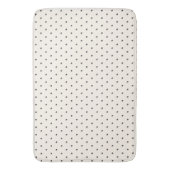 Black and White Ivory Polka Dot Pattern Retro Badmat (Voorkant Verticaal)