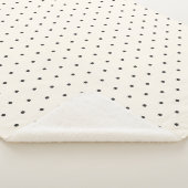 Black and White Ivory Polka Dot Pattern Retro Sherpa Deken (3/4)