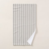 Black and White Ivory Stripes Pattern Retro  Bad Handdoek (Handdoek)