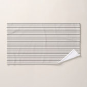 Black and White Ivory Stripes Pattern Retro  Bad Handdoek (Handdoek)