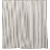 Black and White Ivory Stripes Pattern Retro  Douchegordijn (Voorkant)