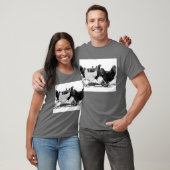Black and White Jersey Giant T-shirt (Unisex)