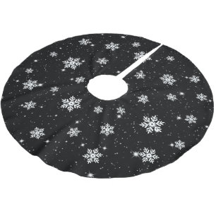 Black and White Kerstsnowflake Winter Pattern Kerstboom Rok