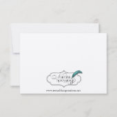 Black and White Key Wedding Rehearsal Kaart (Achterkant)