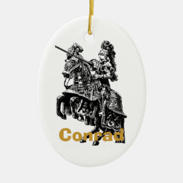 Black and White Knight Ornament