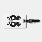 Black and White Kokopelli Bagagelabel (Voorkant horizontaal)