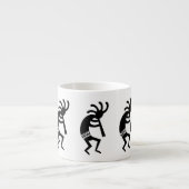 Black and White Kokopelli Southwest Espresso Kop (Voorkant)