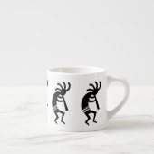 Black and White Kokopelli Southwest Espresso Kop (Rechts)