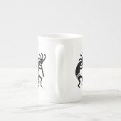 Black and White Kokopelli Southwest Porselein Kop (Achterkant)