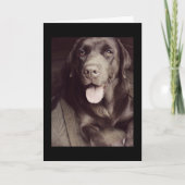 Black And White Labrador Retriever Dog Note Card Kaart (Voorkant)