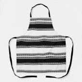 Black and white lace braid and horizontal stripes  schort (Voorkant)