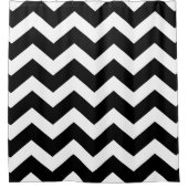 Black and White Large Chevron Pattern Douchegordijn (Voorkant)