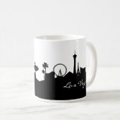 Black and White Las Vegas Skyline Koffiemok (Voorkant rechts)