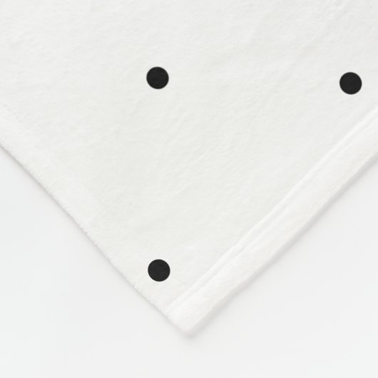 Black And White Laurel Monogram Polka Dot Pattern Fleece Deken (Hoek)