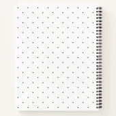 Black And White Laurel Monogram Polka Dot Pattern Notitieboek (Achterkant)