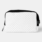 Black And White Laurel Monogram Polka Dot Pattern Toilettasje (Achterkant)