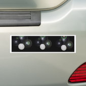 Black and White Lawn Bowls Pattern Bumpersticker (Op auto)