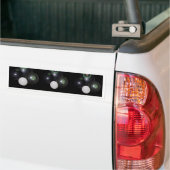 Black and White Lawn Bowls Pattern Bumpersticker (Op Truck)