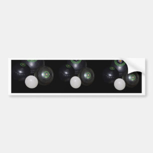 Black and White Lawn Bowls Pattern Bumpersticker