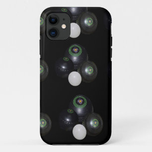 Black and White Lawn Bowls Pattern Case-Mate iPhone Case