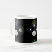 Black and White Lawn Bowls Pattern Koffiemok (Voorkant links)
