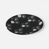 Black and White Lawn Bowls Pattern Papieren Bordje (Gekanteld)