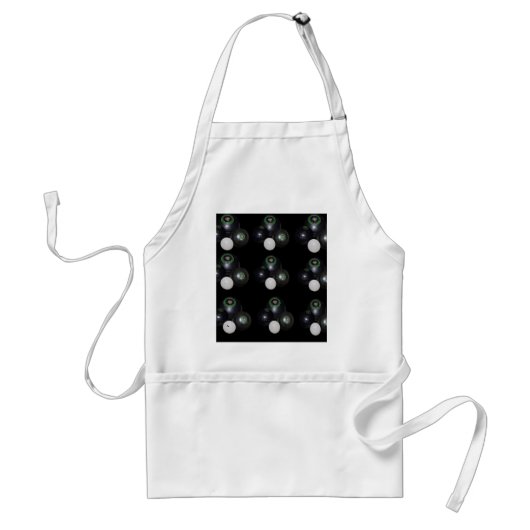 Black and White Lawn Bowls Pattern Standaard Schort (Voorkant)
