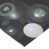 Black and White Lawn Bowls Pattern Tafelkleed (Gekanteld)