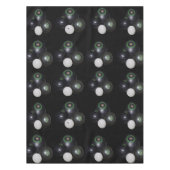 Black and White Lawn Bowls Pattern Tafelkleed (Voorkant)