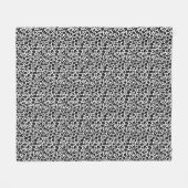 Black and white leopard cheetah pattern fleece deken (Voorkant (Horizontaal))
