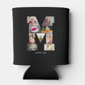 Black and White Letter M Photo Collage Blikjeskoeler (Achterkant)