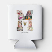 Black and White Letter M Photo Collage Blikjeskoeler (Achterkant)