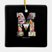Black and White Letter M Photo Collage Keramisch Ornament (Voorkant)