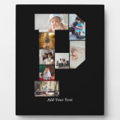 Black and White Letter P Photo Collage Fotoplaat (Voorkant)