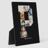 Black and White Letter P Photo Collage Fotoplaat (Zijkant)