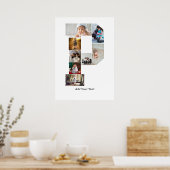 Black and White Letter P Photo Collage Poster (Keuken)