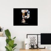 Black and White Letter P Photo Collage Poster (Thuiskantoor)