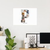 Black and White Letter P Photo Collage Poster (Thuiskantoor)