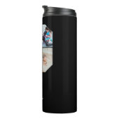 Black and White Letter P Photo Collage Thermosbeker (Geroteerd rechts)