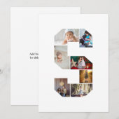 Black and White Letter S Photo Collage Bedankkaart (Voorkant / Achterkant)