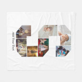 Black and White Letter S Photo Collage Fleece Deken (Voorkant (Horizontaal))