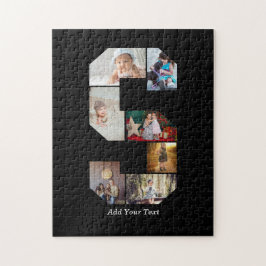 Black and White Letter S Photo Collage Legpuzzel