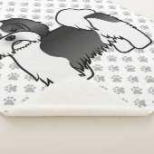 Black and White Lhasa Apso Cute Dog Sherpa Deken (3/4)