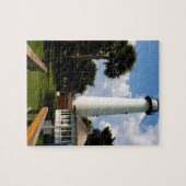 Black and White Lighthouse Jekyll Island Georgia Legpuzzel (Horizontaal)