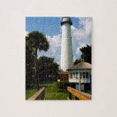 Black and White Lighthouse Jekyll Island Georgia Legpuzzel (Verticaal)