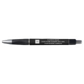 Black and White Logo Kantoor Business Eenvoudige p Pen (Voorkant)