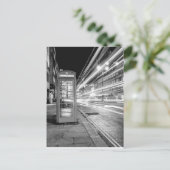 Black and White London Street bij Night Briefkaart (Staand voorkant)